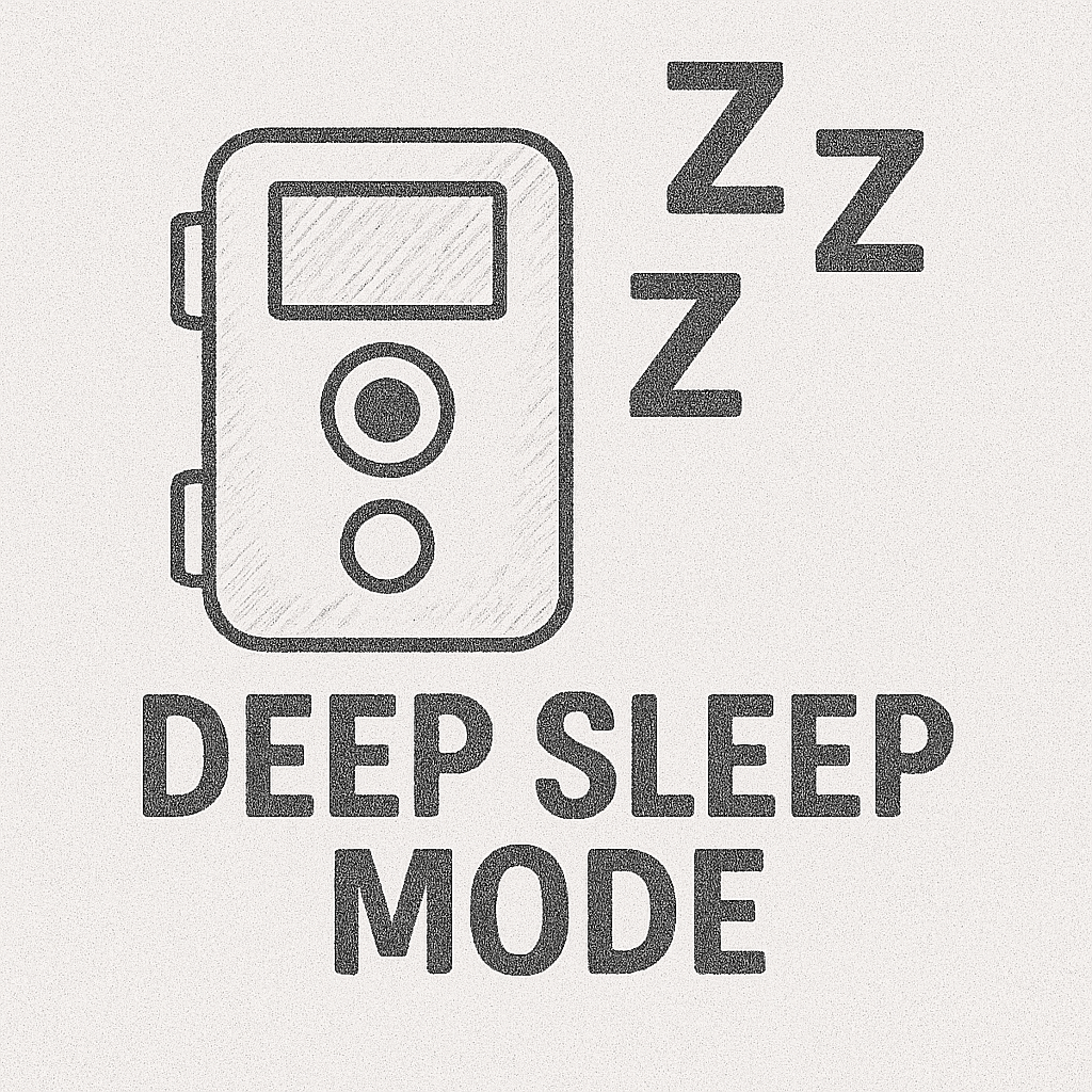 Dziļa miega režīms meža kamerās